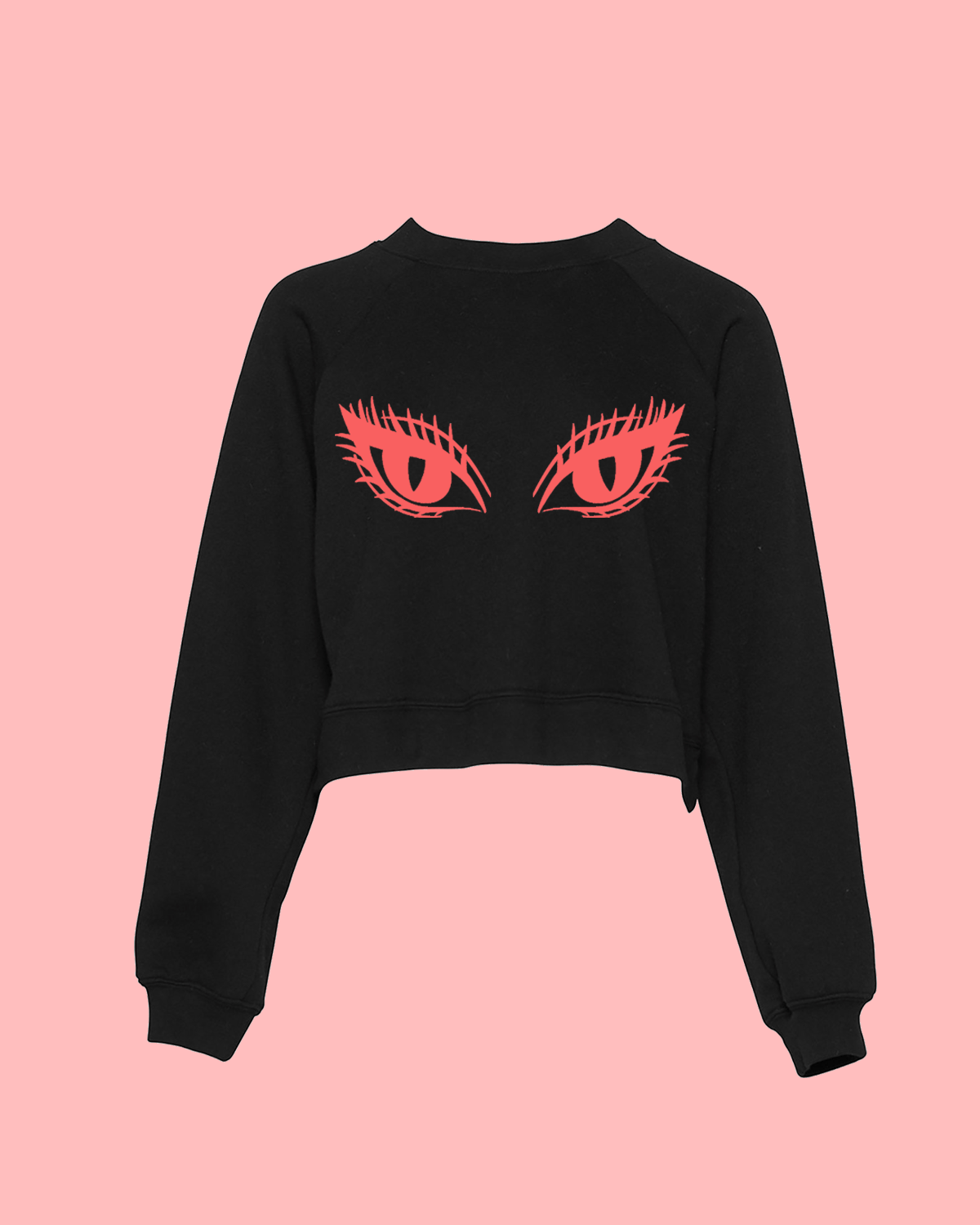 "Eyes" Crop Top Crewneck