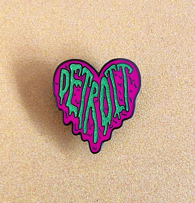 Detroit Heart Enamel Pin