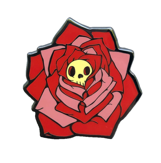 Rose Skull Pin